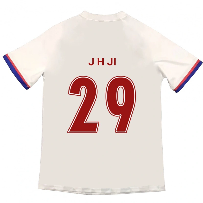 Danxen Homem Camisola Jung-Hoon Ji #29 Branco Sujo Vermelho Alternativa 2025/26 Camisa Brasil
