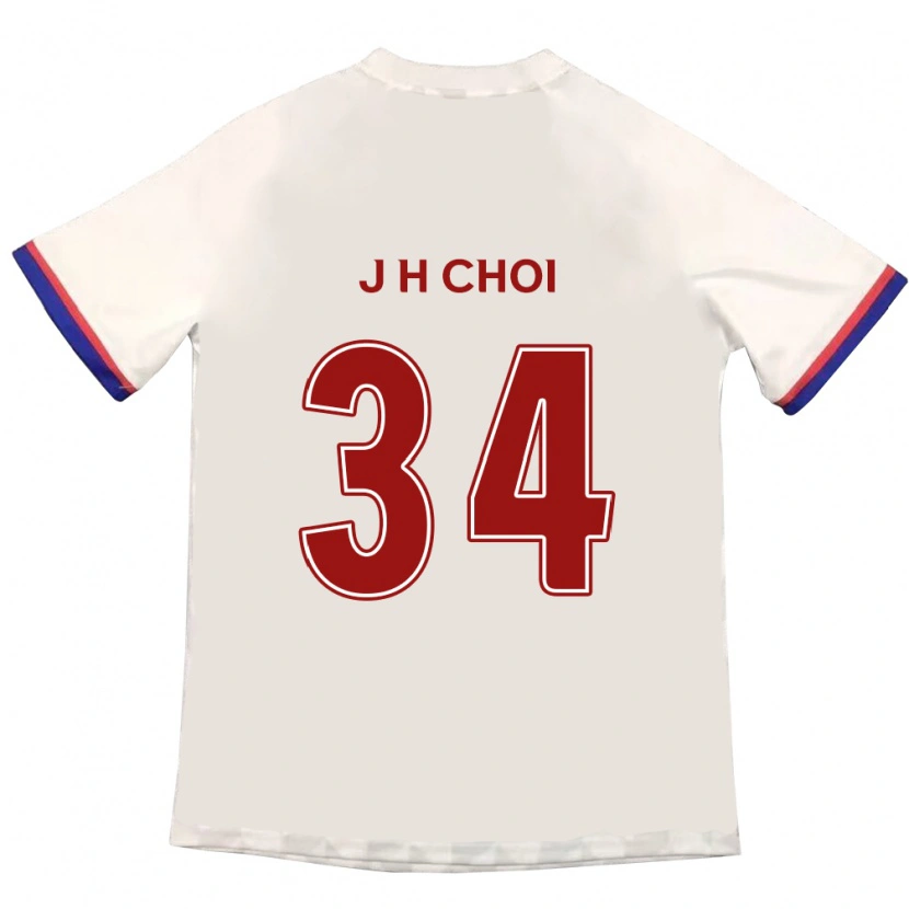 Danxen Homem Camisola Jin-Hyeok Choi #34 Branco Sujo Vermelho Alternativa 2025/26 Camisa Brasil