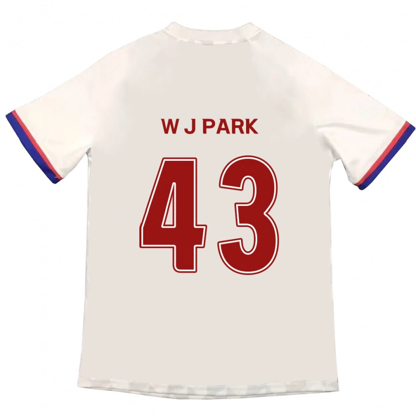 Danxen Homem Camisola Jin-Woo Park #43 Branco Sujo Vermelho Alternativa 2025/26 Camisa Brasil