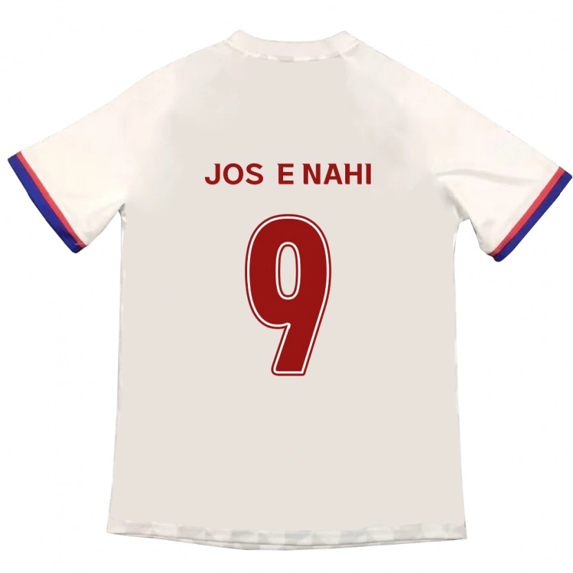 Danxen Homem Camisola Josée Nahi #9 Branco Sujo Vermelho Alternativa 2025/26 Camisa Brasil
