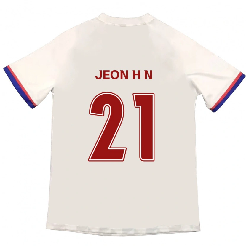Danxen Homem Camisola Jeon Ha-Neul #21 Branco Sujo Vermelho Alternativa 2025/26 Camisa Brasil