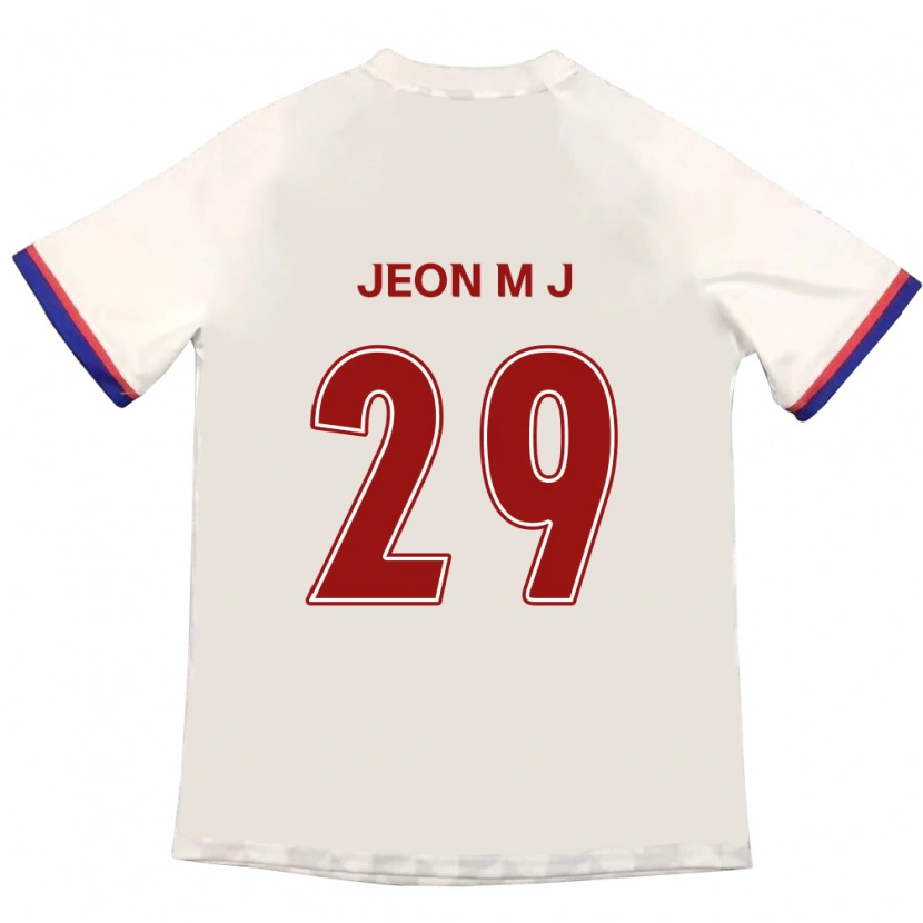 Danxen Homem Camisola Jeon Min-Ji #29 Branco Sujo Vermelho Alternativa 2025/26 Camisa Brasil