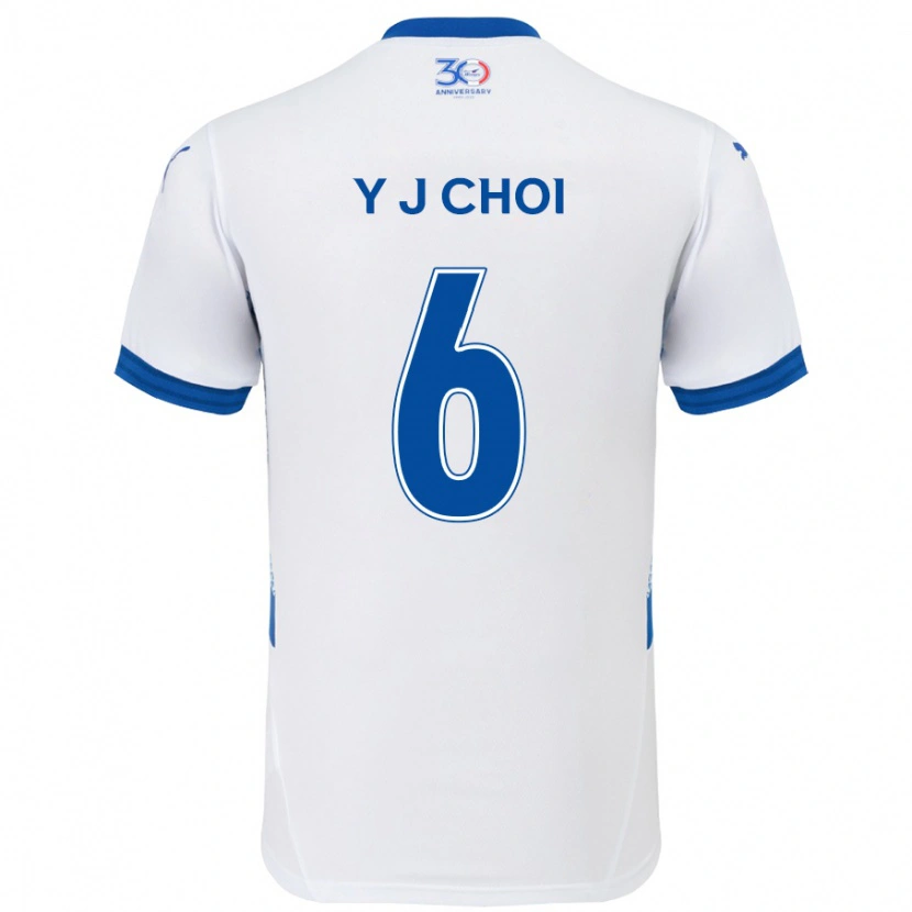 Danxen Homem Camisola Young-Jun Choi #6 Branco Azul Royal Alternativa 2025/26 Camisa Brasil