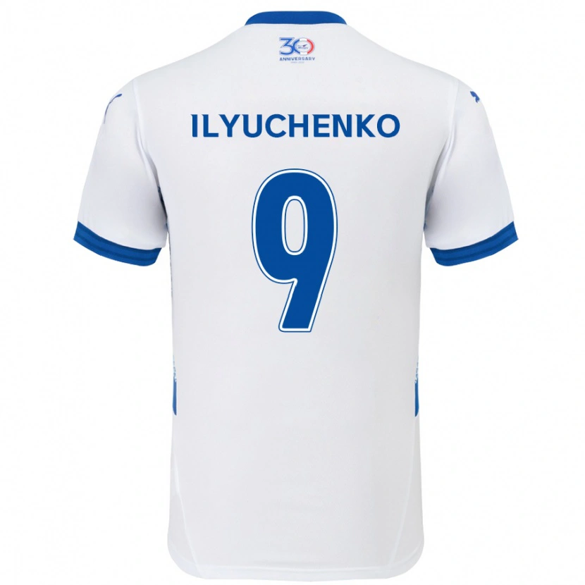 Danxen Homem Camisola Stanislav Ilyuchenko #9 Branco Azul Royal Alternativa 2025/26 Camisa Brasil