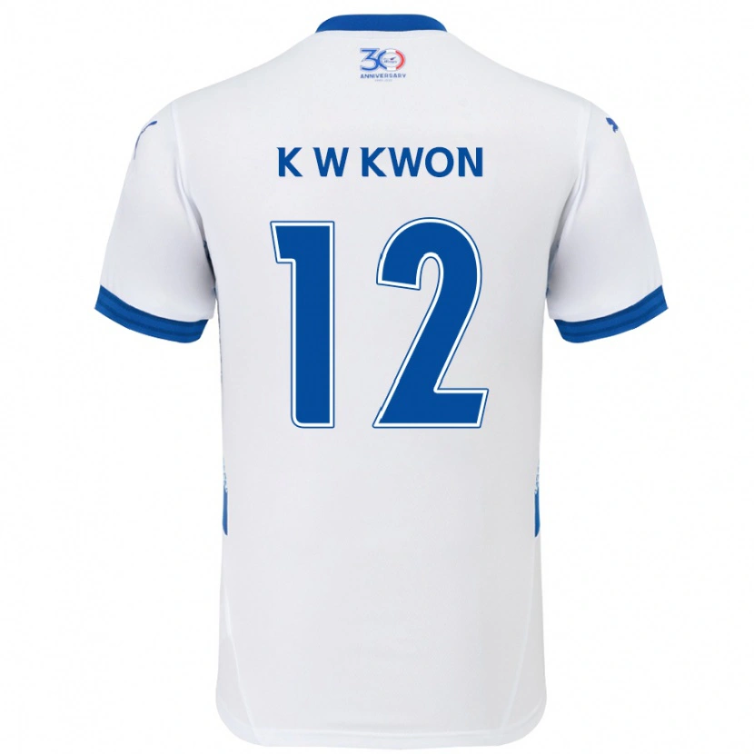 Danxen Homem Camisola Wan-Kyu Kwon #12 Branco Azul Royal Alternativa 2025/26 Camisa Brasil