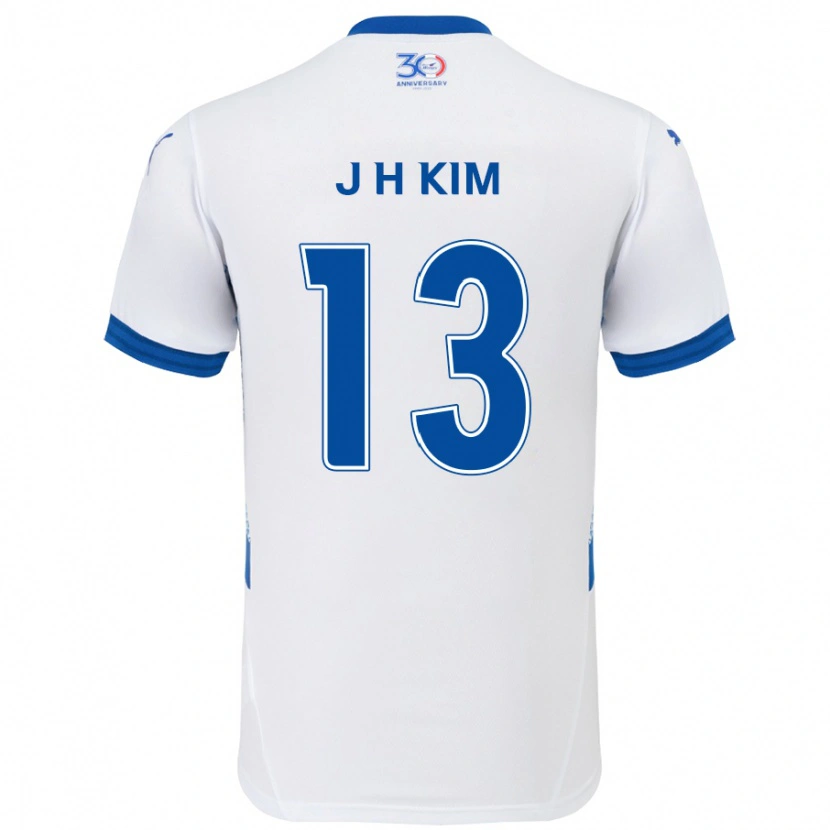 Danxen Homem Camisola Jung-Hoon Kim #13 Branco Azul Royal Alternativa 2025/26 Camisa Brasil