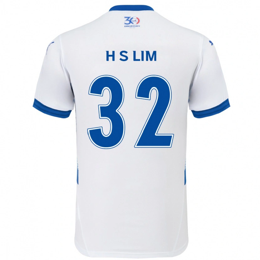 Danxen Homem Camisola Seong-Hyeon Lim #32 Branco Azul Royal Alternativa 2025/26 Camisa Brasil