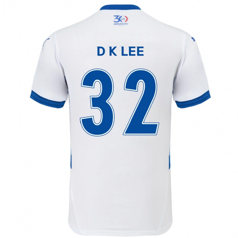 Danxen Homem Camisola Kyu-Dong Lee #32 Branco Azul Royal Alternativa 2025/26 Camisa Brasil