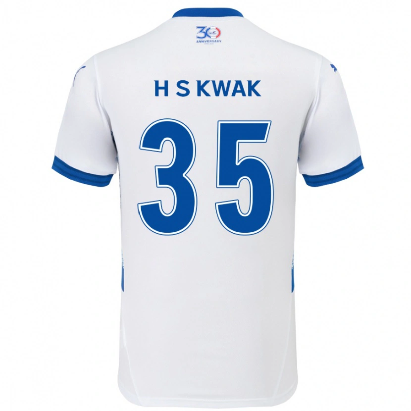 Danxen Homem Camisola Sung-Hoon Kwak #35 Branco Azul Royal Alternativa 2025/26 Camisa Brasil