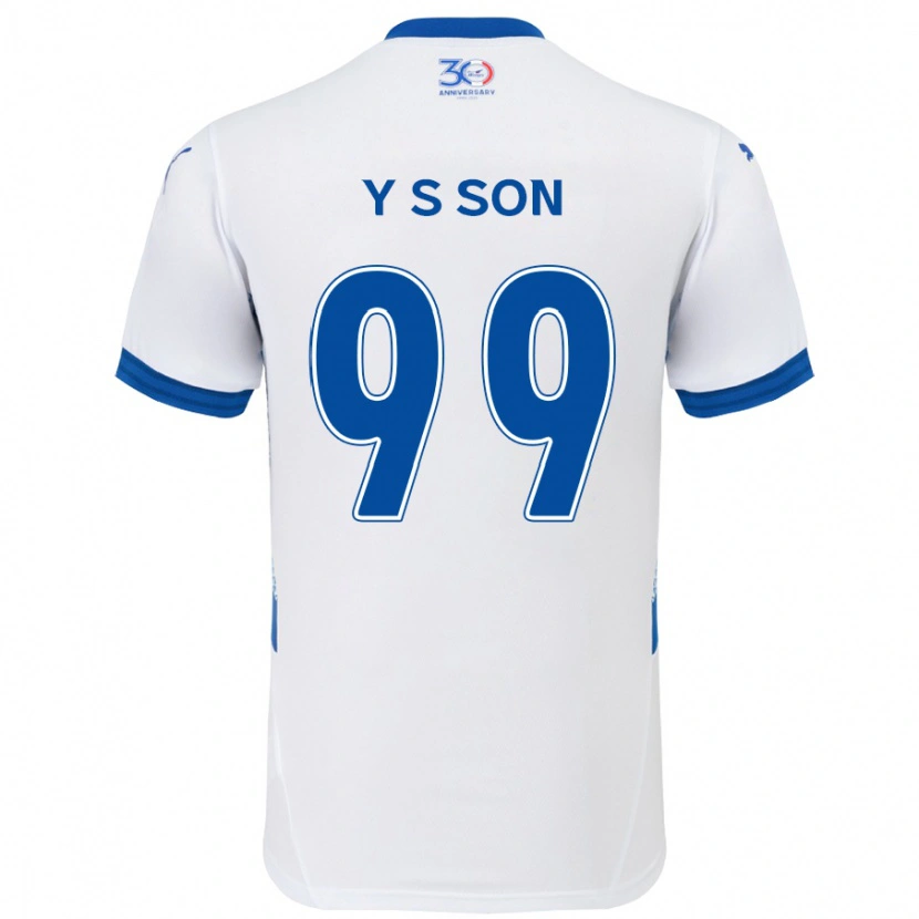 Danxen Homem Camisola Suk-Yong Son #99 Branco Azul Royal Alternativa 2025/26 Camisa Brasil