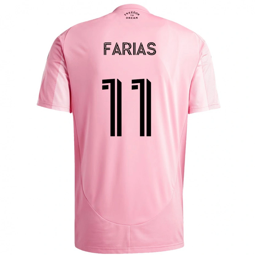 Danxen Mulher Camisola Facundo Farías #11 Rosa Preto Principal 2025/26 Camisa Brasil