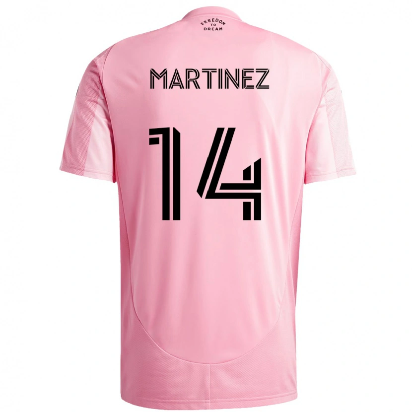 Danxen Mulher Camisola David Martínez #14 Rosa Preto Principal 2025/26 Camisa Brasil