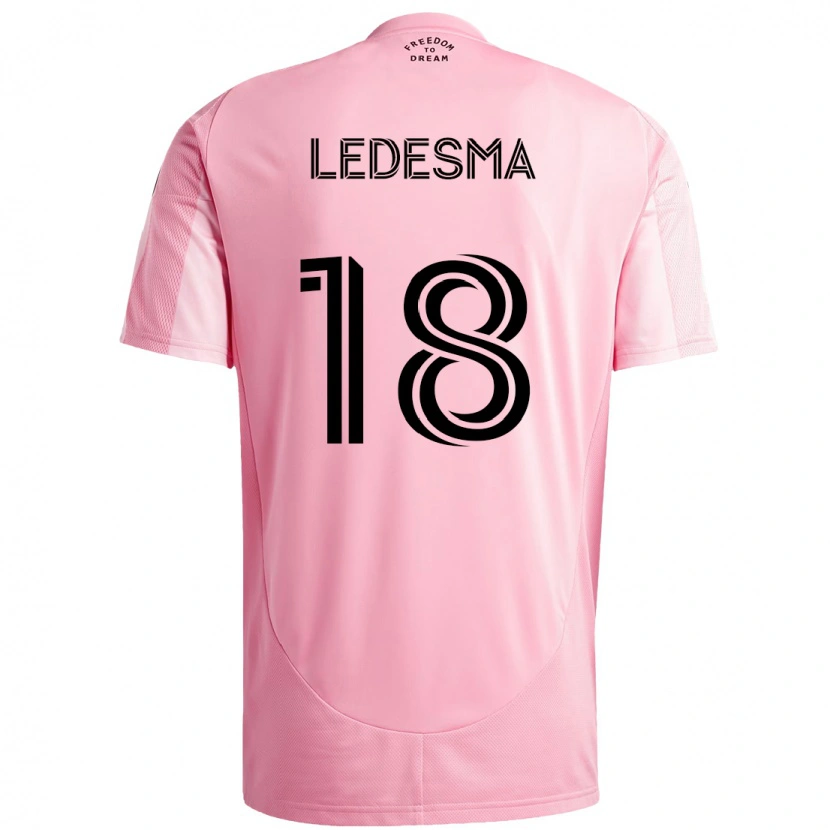 Danxen Mulher Camisola Santiago Ledesma #18 Rosa Preto Principal 2025/26 Camisa Brasil