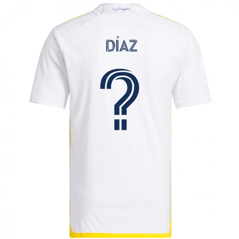 Danxen Mulher Camisola Carlos Díaz #0 Branco Amarelo Principal 2025/26 Camisa Brasil