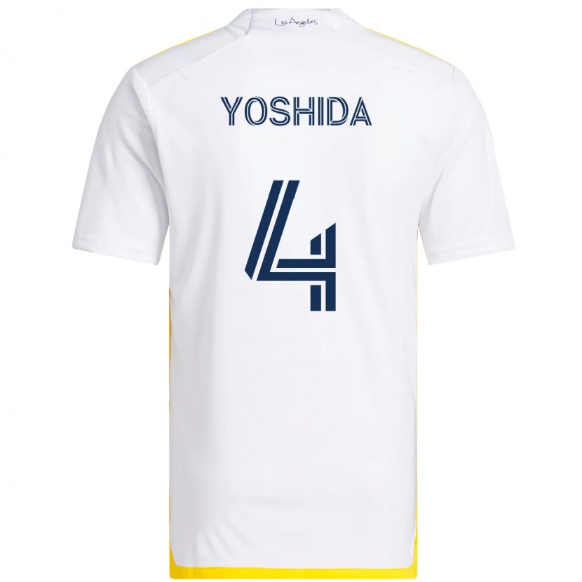 Danxen Mulher Camisola Maya Yoshida #4 Branco Amarelo Principal 2025/26 Camisa Brasil