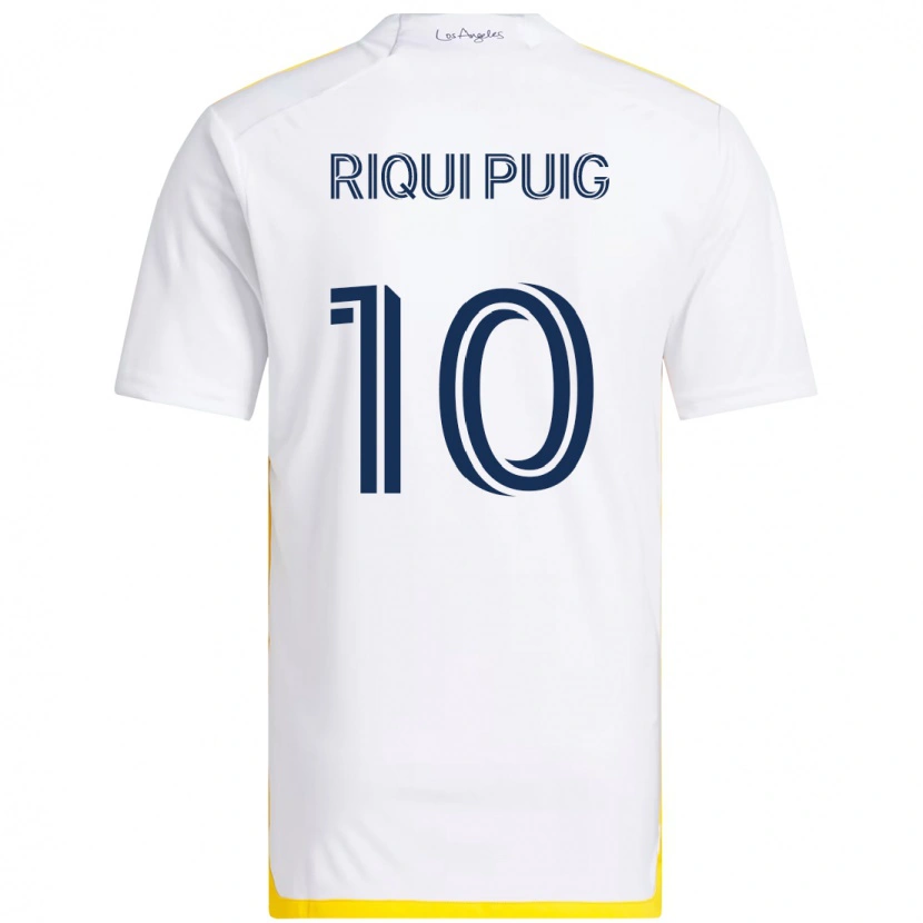 Danxen Mulher Camisola Riqui Puig #10 Branco Amarelo Principal 2025/26 Camisa Brasil