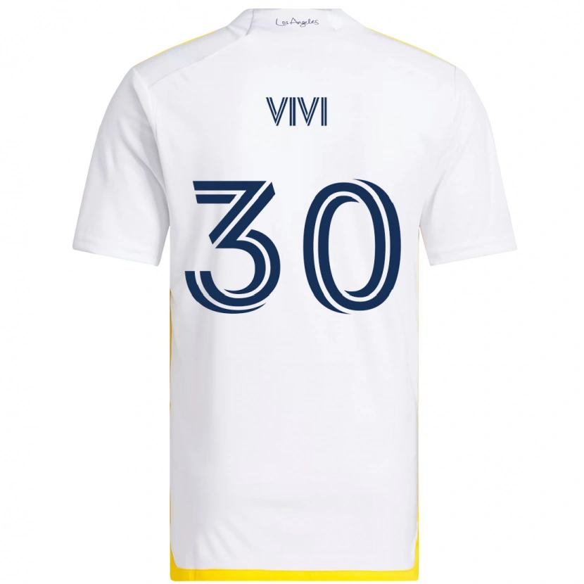 Danxen Mulher Camisola Gino Vivi #30 Branco Amarelo Principal 2025/26 Camisa Brasil