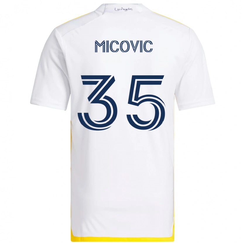 Danxen Mulher Camisola Novak Micovic #35 Branco Amarelo Principal 2025/26 Camisa Brasil