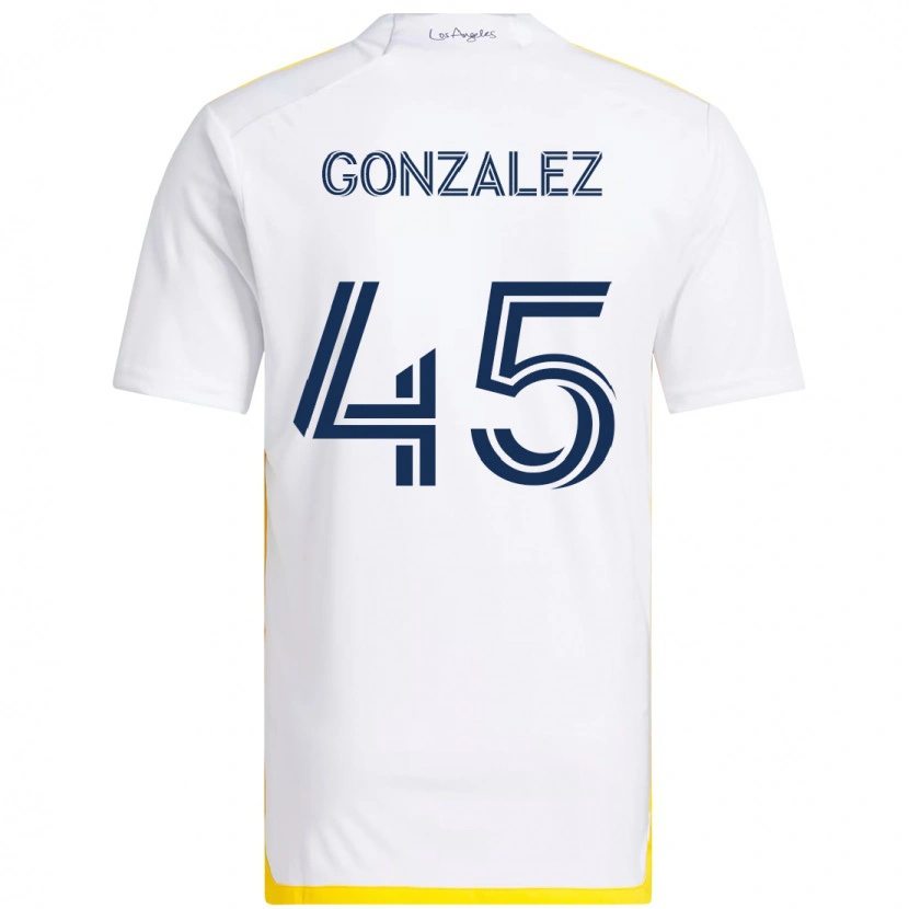Danxen Mulher Camisola Adrián González #45 Branco Amarelo Principal 2025/26 Camisa Brasil