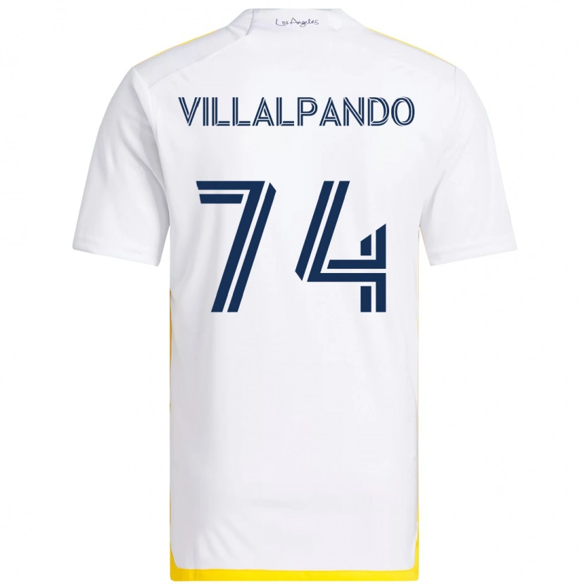 Danxen Mulher Camisola Sergio Villalpando #74 Branco Amarelo Principal 2025/26 Camisa Brasil