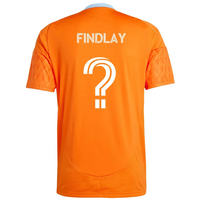 Danxen Mulher Camisola Maddox Findlay #0 Laranja Branco Principal 2025/26 Camisa Brasil