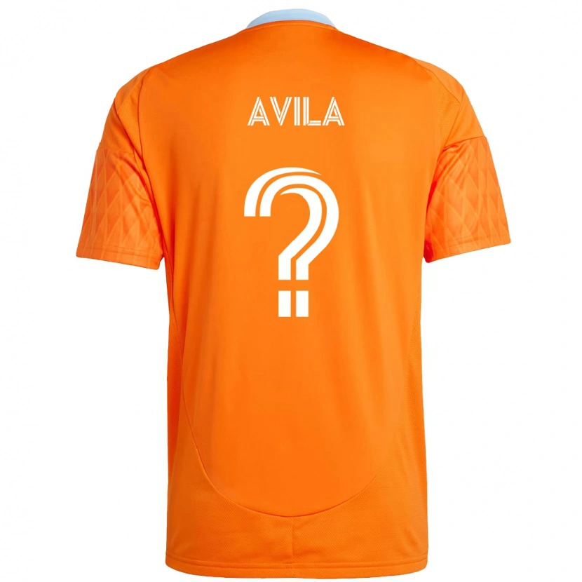 Danxen Mulher Camisola Beto Avila #0 Laranja Branco Principal 2025/26 Camisa Brasil