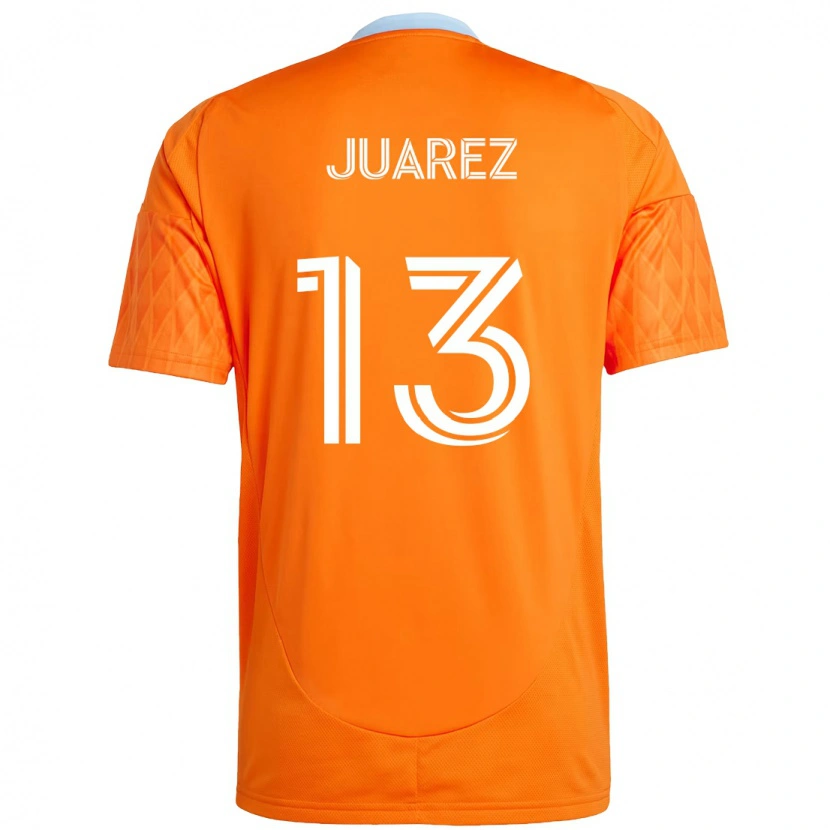 Danxen Mulher Camisola Jathan Juarez #13 Laranja Branco Principal 2025/26 Camisa Brasil