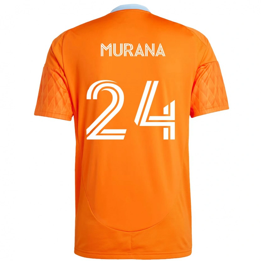 Danxen Mulher Camisola Mujeeb Murana #24 Laranja Branco Principal 2025/26 Camisa Brasil