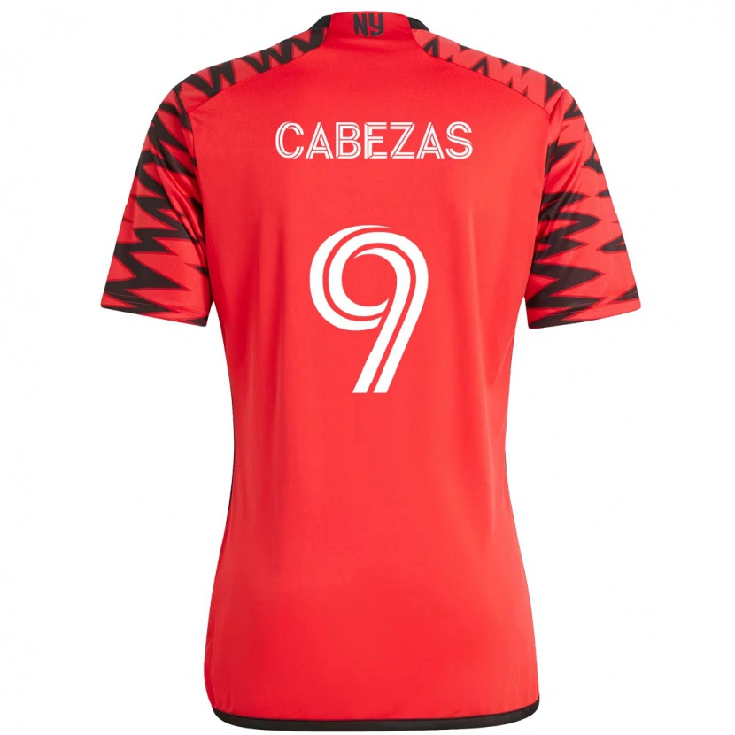 Danxen Mulher Camisola Jorge Cabezas #9 Vermelho Preto Principal 2025/26 Camisa Brasil