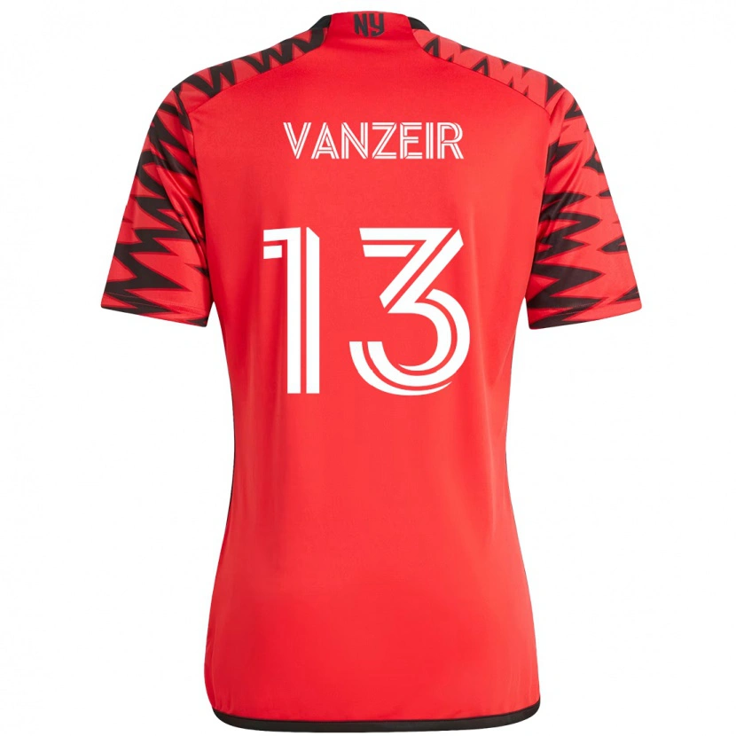 Danxen Mulher Camisola Dante Vanzeir #13 Vermelho Preto Principal 2025/26 Camisa Brasil