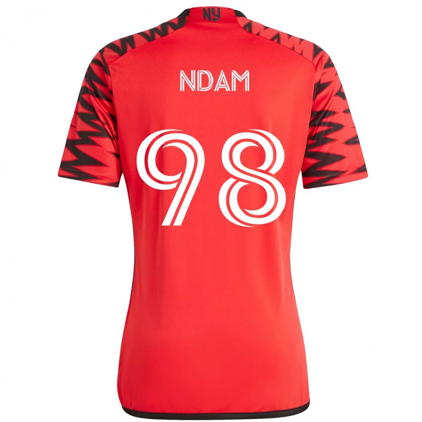 Danxen Mulher Camisola Hassan Ndam #98 Vermelho Preto Principal 2025/26 Camisa Brasil