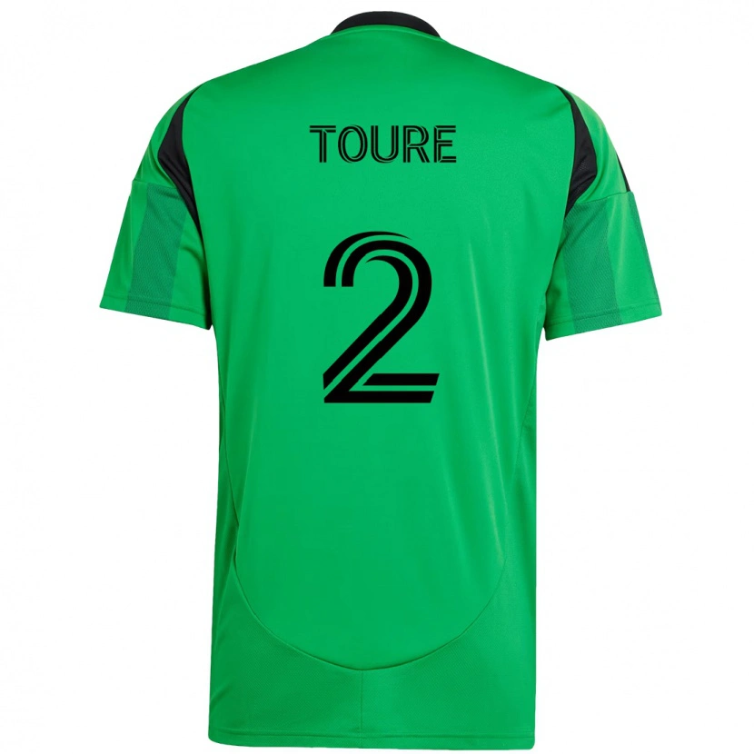 Danxen Mulher Camisola Cheick Touré #2 Verde Preto Principal 2025/26 Camisa Brasil