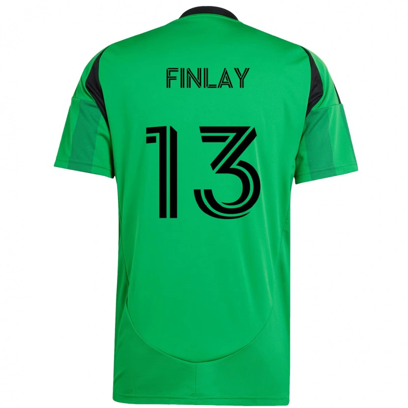 Danxen Mulher Camisola Ethan Finlay #13 Verde Preto Principal 2025/26 Camisa Brasil