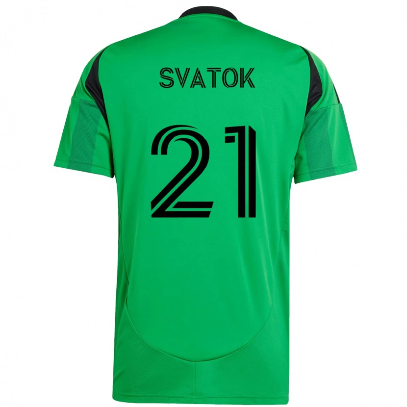 Danxen Mulher Camisola Oleksandr Svatok #21 Verde Preto Principal 2025/26 Camisa Brasil