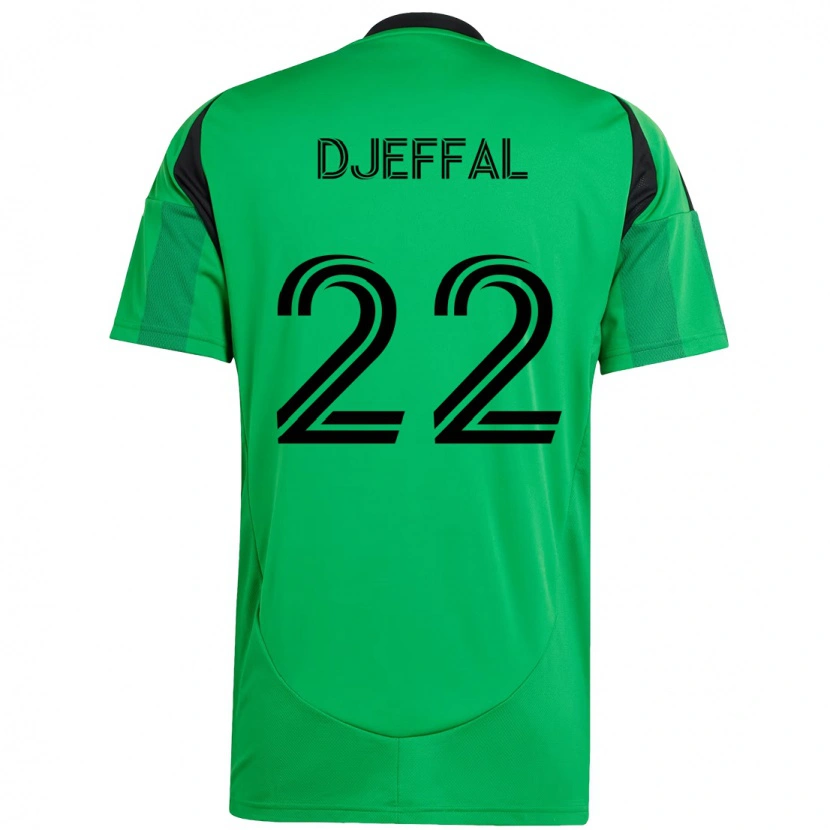 Danxen Mulher Camisola Sofiane Djeffal #22 Verde Preto Principal 2025/26 Camisa Brasil