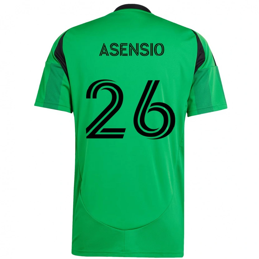 Danxen Mulher Camisola Charlie Asensio #26 Verde Preto Principal 2025/26 Camisa Brasil