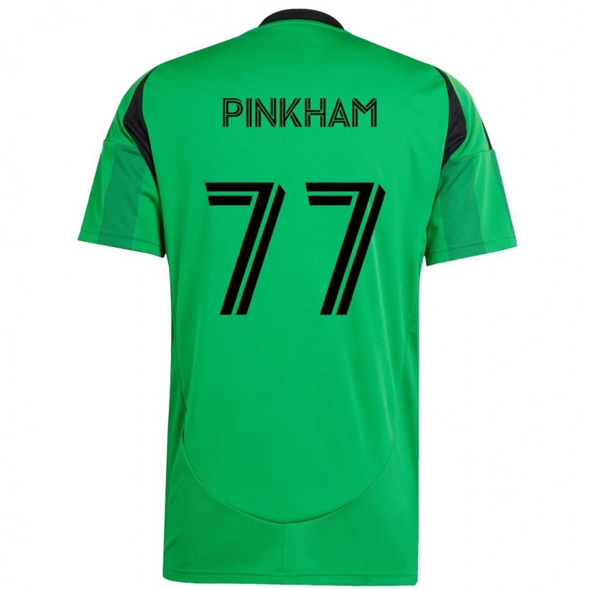 Danxen Mulher Camisola Chris Pinkham #77 Verde Preto Principal 2025/26 Camisa Brasil