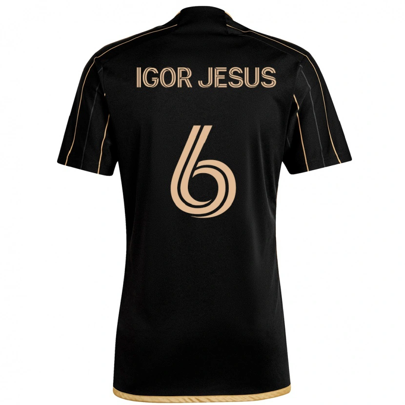 Danxen Mulher Camisola Igor Jesus #6 Preto Castanho Principal 2025/26 Camisa Brasil