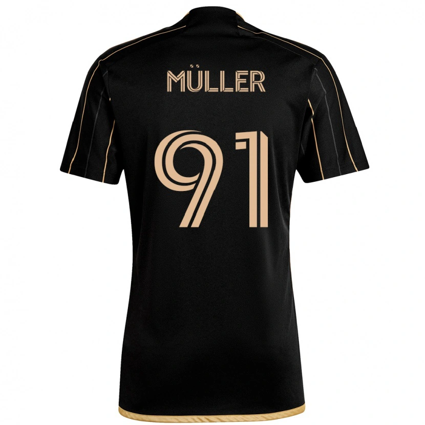 Danxen Mulher Camisola Luis Müller #91 Preto Castanho Principal 2025/26 Camisa Brasil