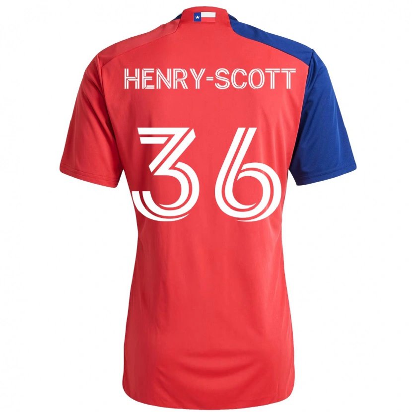 Danxen Mulher Camisola Malik Henry-Scott #36 Vermelho Azul Marinho Principal 2025/26 Camisa Brasil