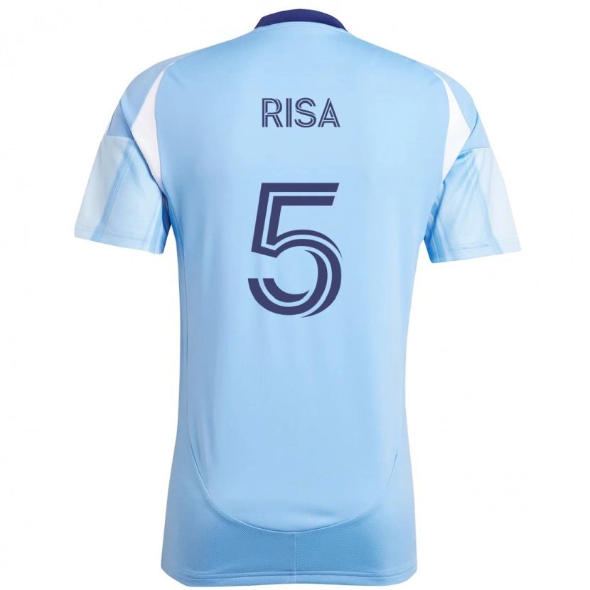 Danxen Mulher Camisola Birk Risa #5 Azul Claro Principal 2025/26 Camisa Brasil