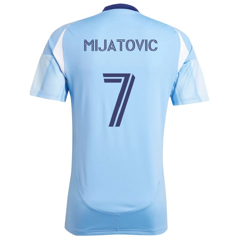 Danxen Mulher Camisola Jovan Mijatovic #7 Azul Claro Principal 2025/26 Camisa Brasil