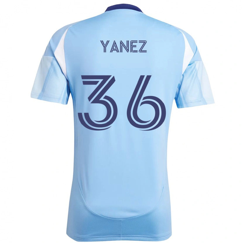 Danxen Mulher Camisola Zidane Yañez #36 Azul Claro Principal 2025/26 Camisa Brasil