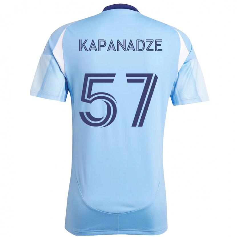 Danxen Mulher Camisola Nicholas Kapanadze #57 Azul Claro Principal 2025/26 Camisa Brasil