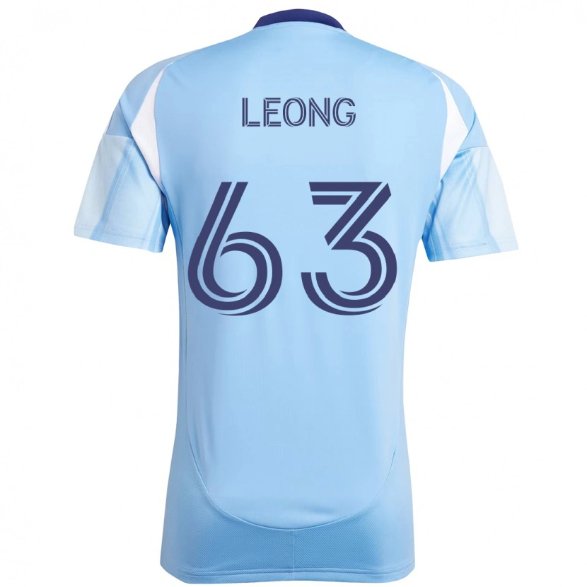 Danxen Mulher Camisola Matthew Leong #63 Azul Claro Principal 2025/26 Camisa Brasil