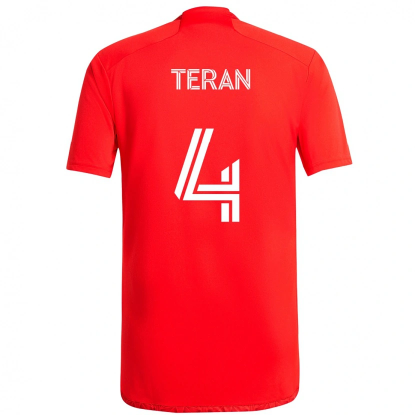 Danxen Mulher Camisola Carlos Terán #4 Vermelho Branco Principal 2025/26 Camisa Brasil