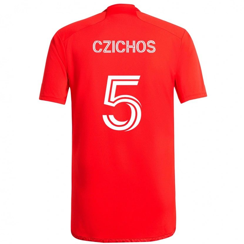 Danxen Mulher Camisola Rafael Czichos #5 Vermelho Branco Principal 2025/26 Camisa Brasil