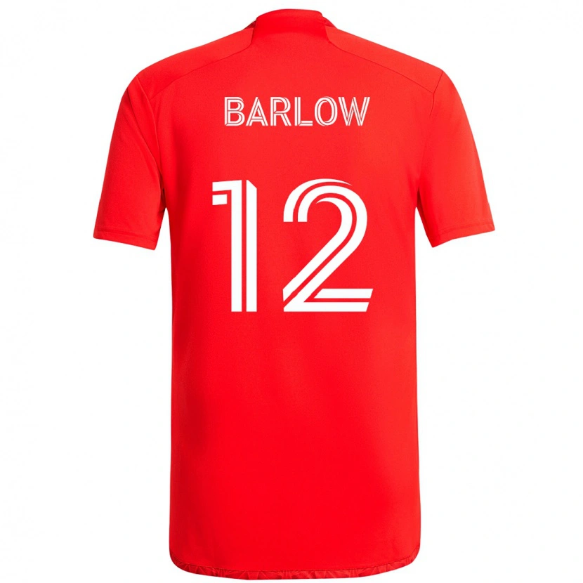 Danxen Mulher Camisola Tom Barlow #12 Vermelho Branco Principal 2025/26 Camisa Brasil