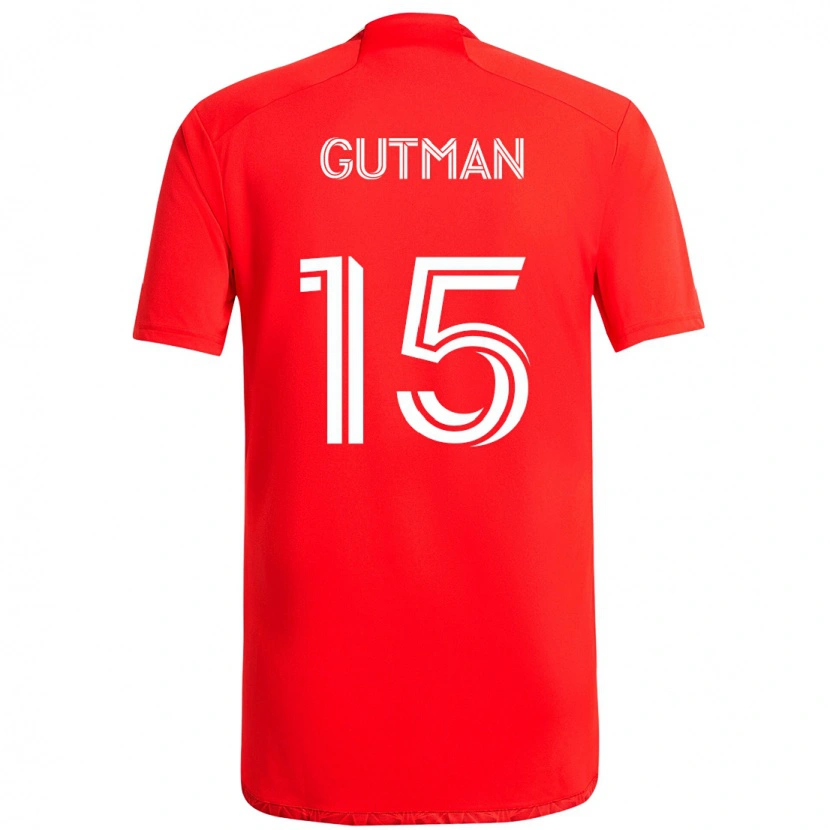 Danxen Mulher Camisola Andrew Gutman #15 Vermelho Branco Principal 2025/26 Camisa Brasil