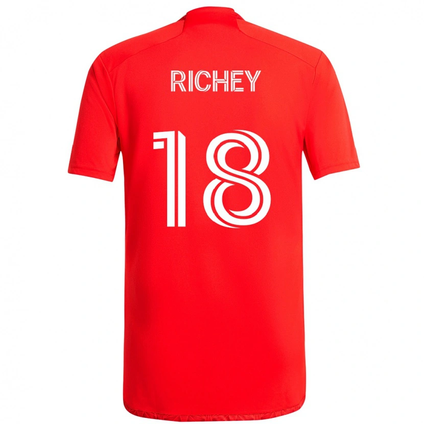 Danxen Mulher Camisola Spencer Richey #18 Vermelho Branco Principal 2025/26 Camisa Brasil